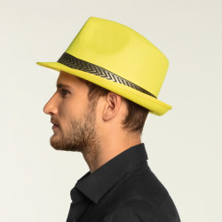 Žltá party čiapka so stuhou